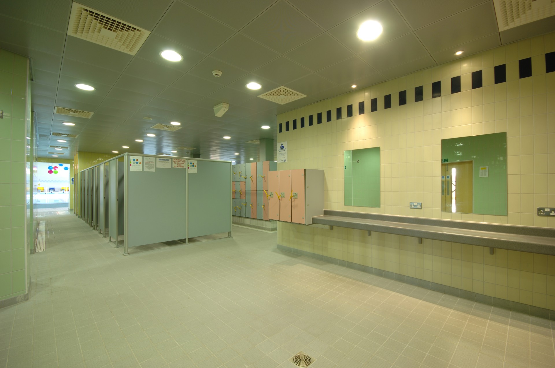 Pool changing rooms