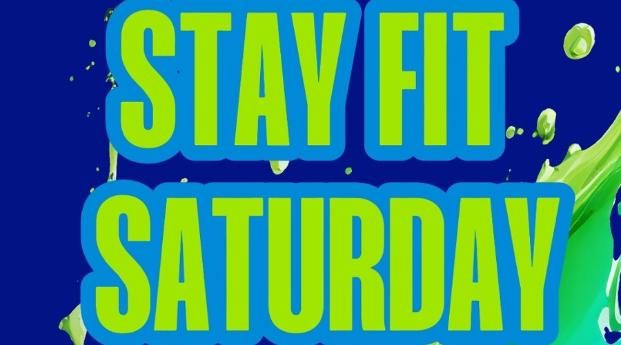 Poster with words stay fit saturday